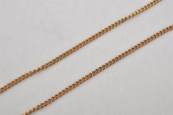 Authentic Christian Dior Gold Tone Chain Pendant Necklace CD 0550K