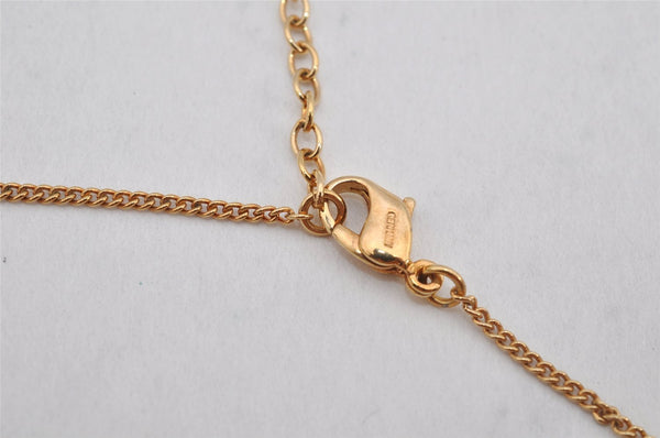 Authentic Christian Dior Gold Tone Chain Pendant Necklace CD 0550K