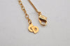 Authentic Christian Dior Gold Tone Chain Pendant Necklace CD 0550K