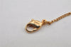 Authentic Christian Dior Gold Tone Chain Pendant Necklace CD 0550K