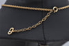 Authentic Christian Dior Gold Tone Chain Rhinestone Pendant Necklace CD 0551K