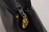 Authentic CHANEL Caviar Skin CC Logo Cosmetic Pouch Purse Black Junk 0552J