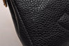 Authentic CHANEL Caviar Skin CC Logo Cosmetic Pouch Purse Black Junk 0552J