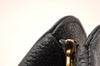 Authentic CHANEL Caviar Skin CC Logo Cosmetic Pouch Purse Black Junk 0552J