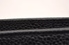 Authentic CHANEL Caviar Skin CC Logo Cosmetic Pouch Purse Black Junk 0552J
