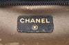 Authentic CHANEL Caviar Skin CC Logo Cosmetic Pouch Purse Black Junk 0552J