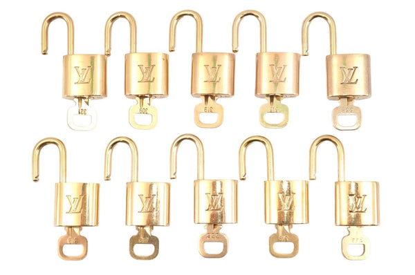 Authentic Louis Vuitton Padlock & Keys 10Set LV 0552L