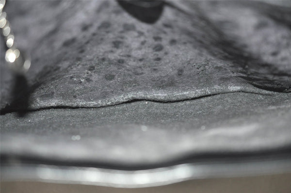 Authentic GUCCI Vintage Horsebit Shoulder Tote Bag Enamel Black Junk 0553I