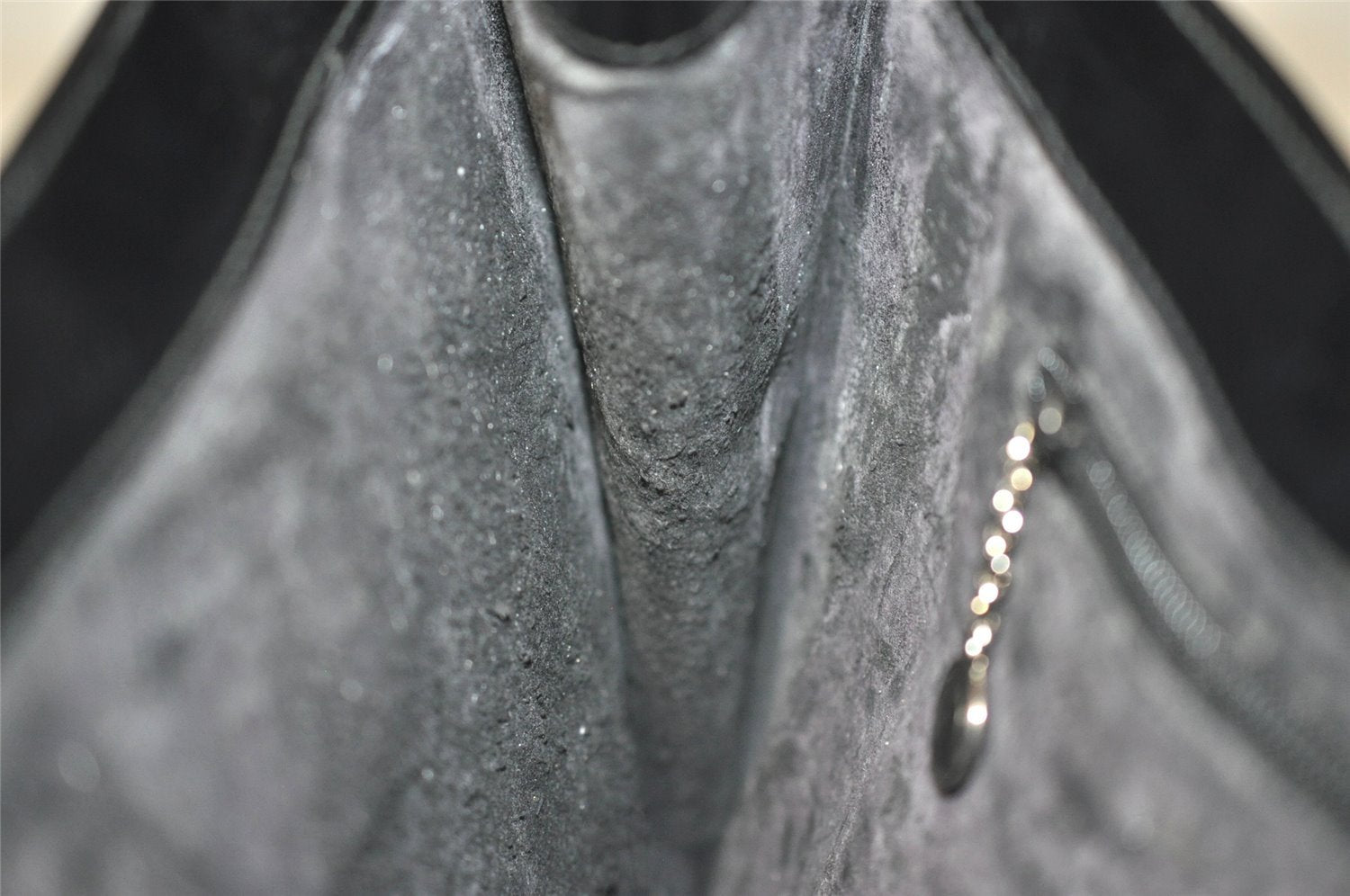 Authentic GUCCI Vintage Horsebit Shoulder Tote Bag Enamel Black Junk 0553I