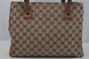 Authentic GUCCI Bamboo Shoulder Hand Bag GG Canvas Leather 112526 Brown 0553J