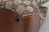 Authentic GUCCI Bamboo Shoulder Hand Bag GG Canvas Leather 112526 Brown 0553J