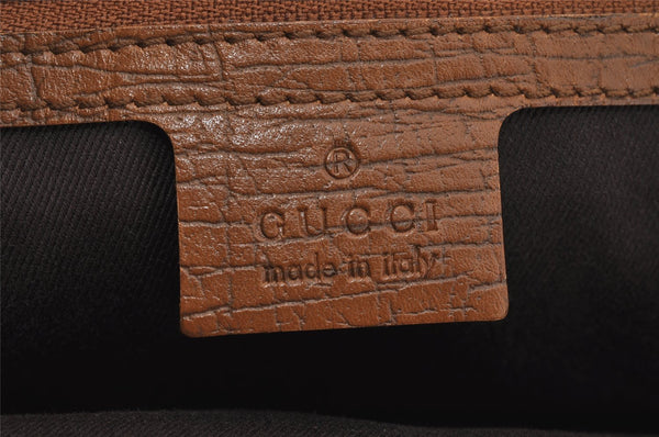 Authentic GUCCI Bamboo Shoulder Hand Bag GG Canvas Leather 112526 Brown 0553J