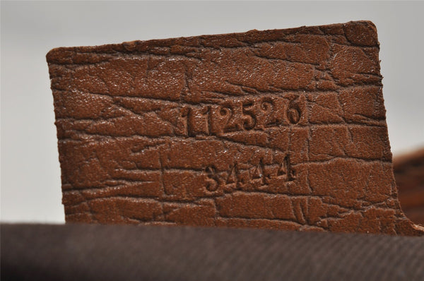 Authentic GUCCI Bamboo Shoulder Hand Bag GG Canvas Leather 112526 Brown 0553J