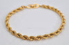 Authentic Christian Dior Chain Bracelet Gold Tone CD 0553K