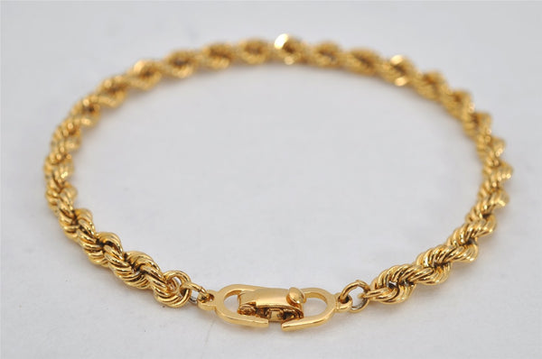 Authentic Christian Dior Chain Bracelet Gold Tone CD 0553K