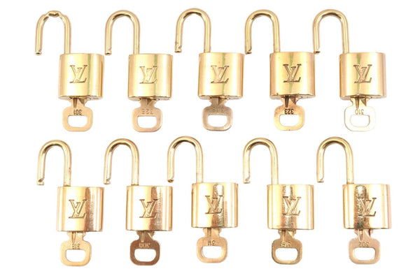 Authentic Louis Vuitton Padlock & Keys 10Set LV 0553L