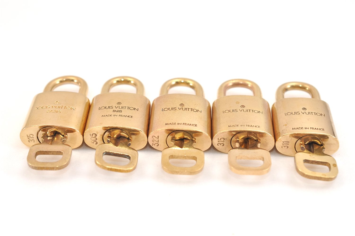 Authentic Louis Vuitton Padlock & Keys 10Set LV 0554L