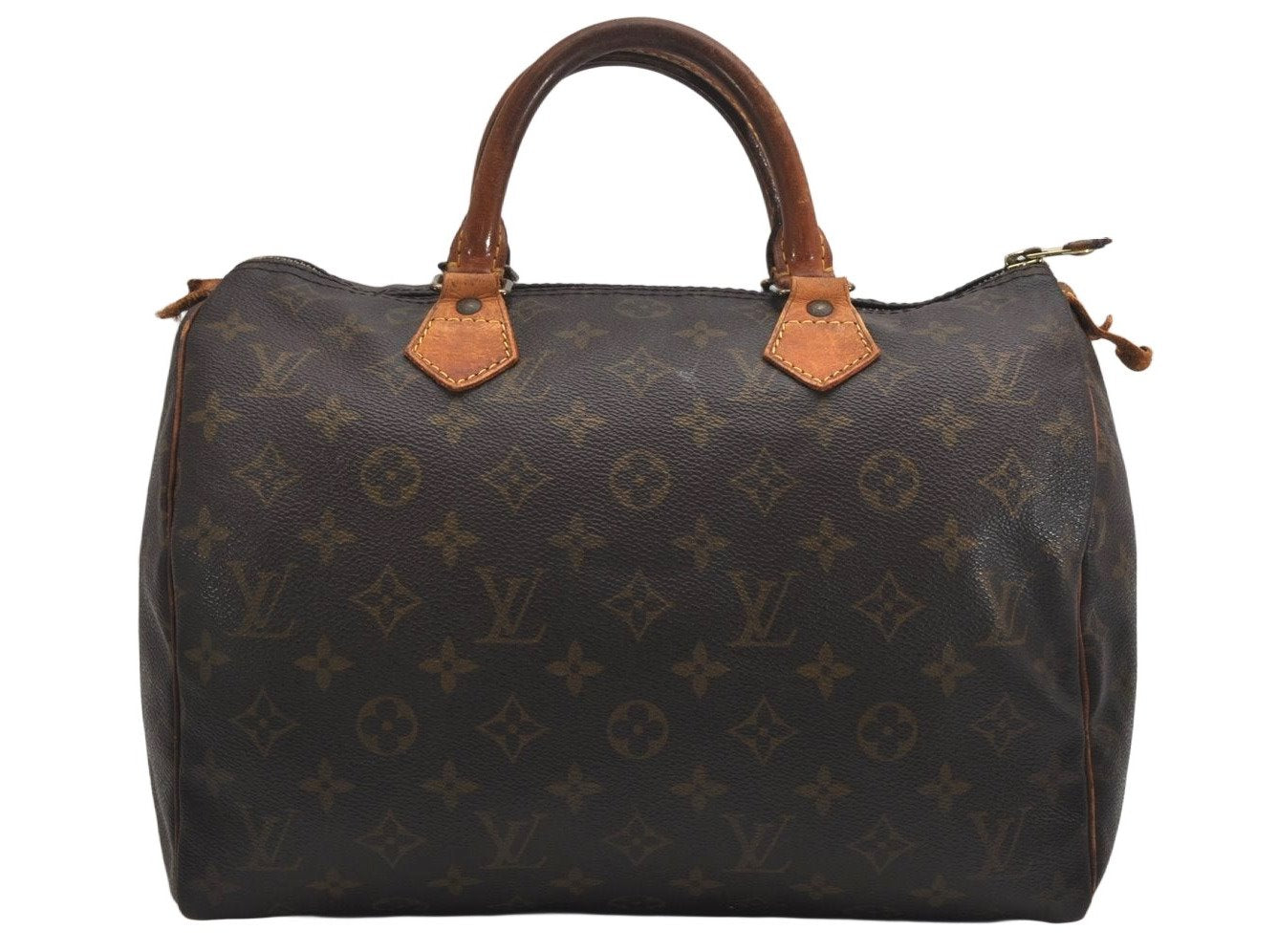 Authentic Louis Vuitton Monogram Speedy 30 Hand Boston Bag M41526 LV 0556K