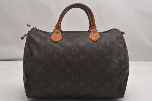 Authentic Louis Vuitton Monogram Speedy 30 Hand Boston Bag M41526 LV 0556K