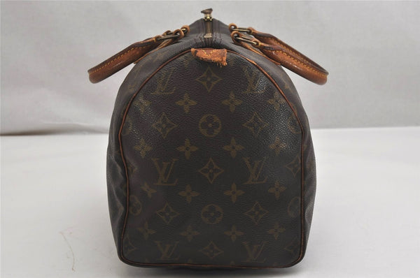 Authentic Louis Vuitton Monogram Speedy 30 Hand Boston Bag M41526 LV 0556K