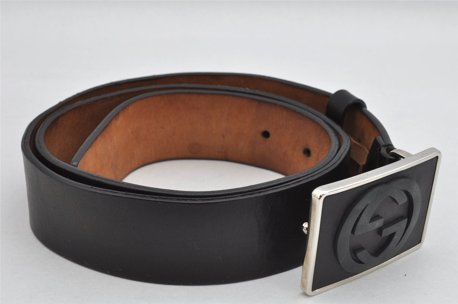 Authentic GUCCI Vintage Belt Leather Size 80cm 31.5