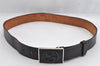 Authentic GUCCI Vintage Belt Leather Size 80cm 31.5" 181469 Black 0557K