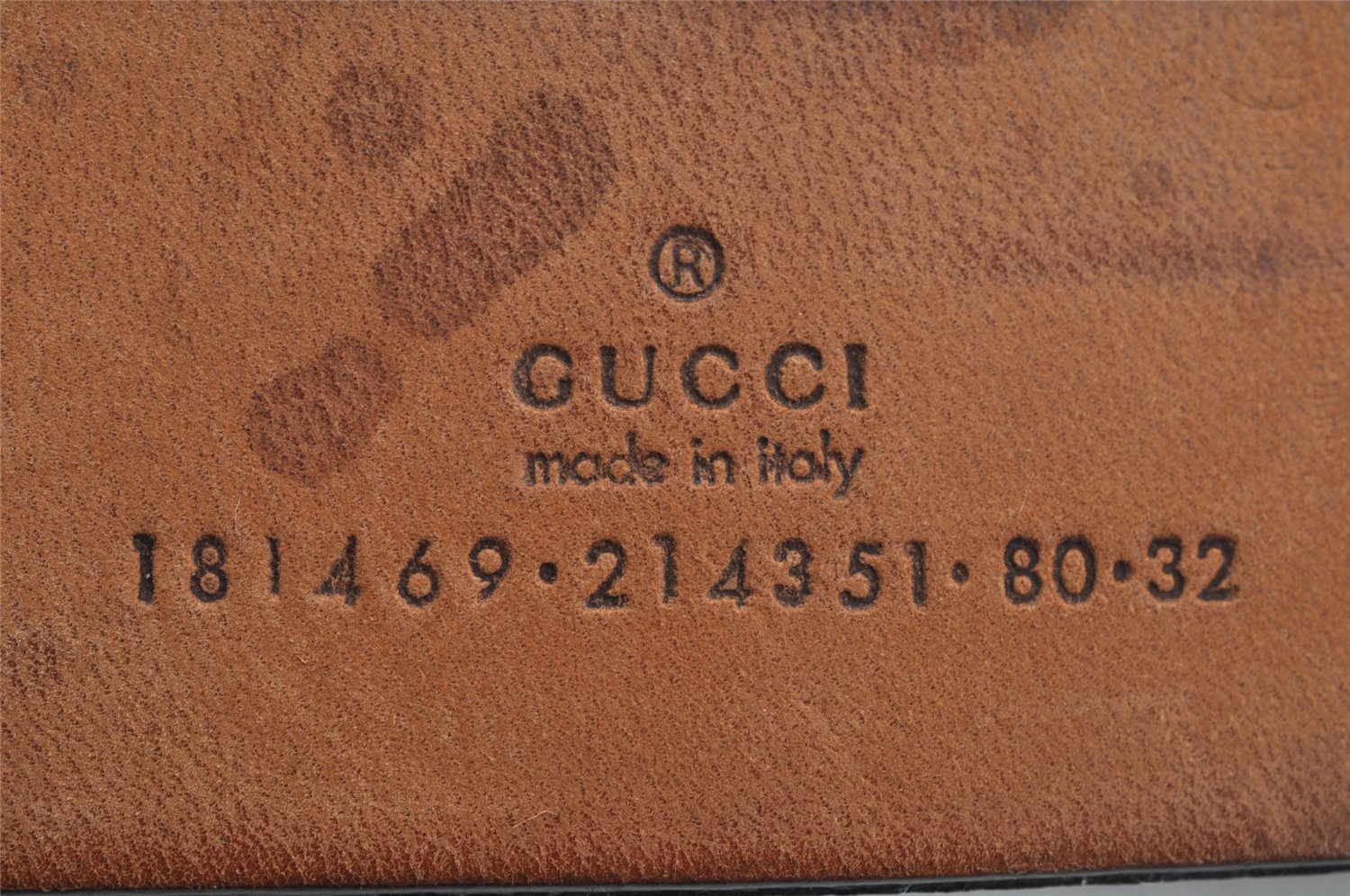 Authentic GUCCI Vintage Belt Leather Size 80cm 31.5