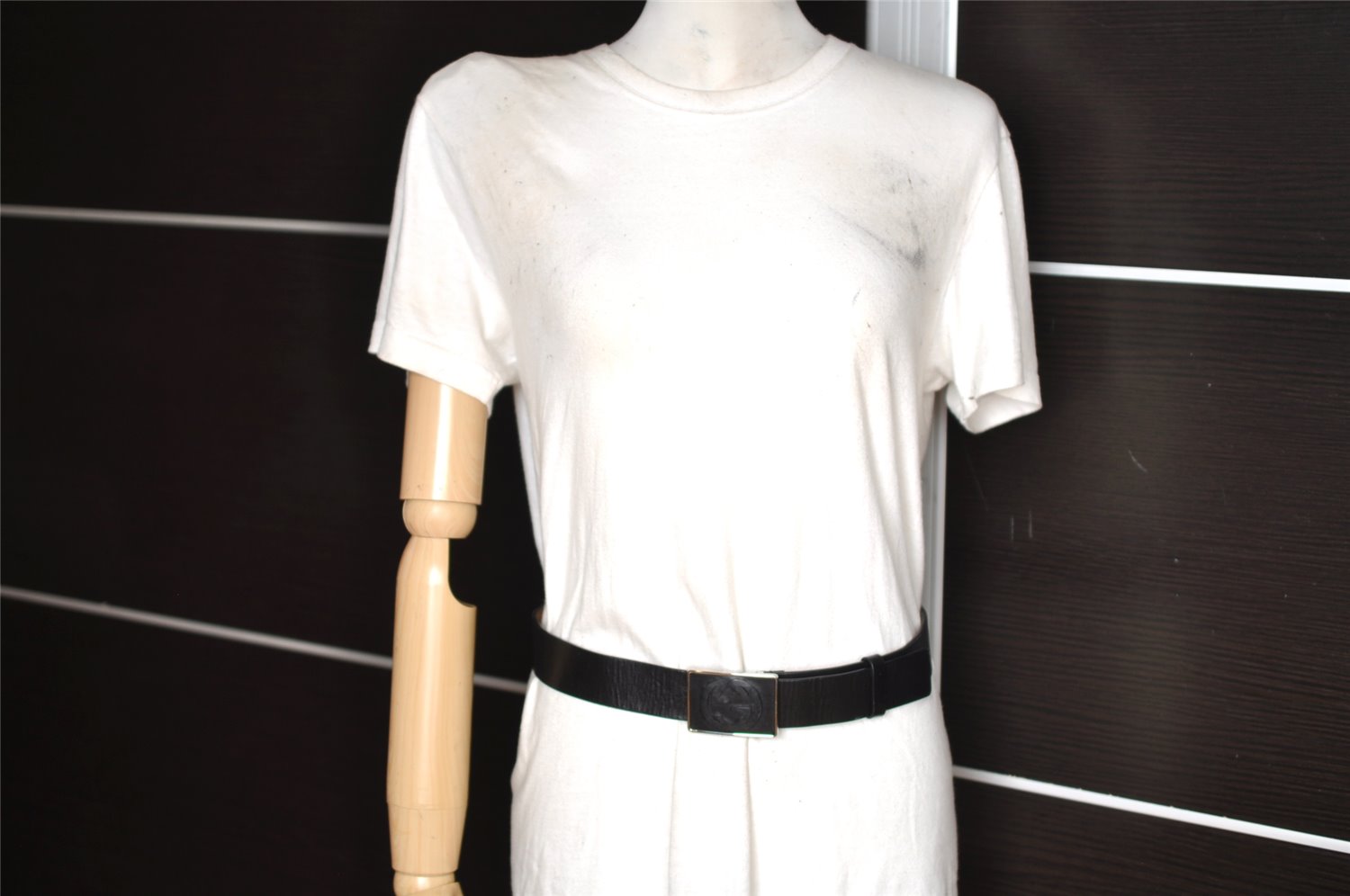 Authentic GUCCI Vintage Belt Leather Size 80cm 31.5