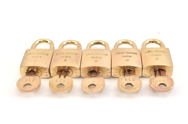 Authentic Louis Vuitton Padlock and Key 10Set Old Model LV 0557L