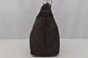 Authentic GUCCI Vintage Bamboo Shoulder Hand Bag Purse Nylon Leather Brown 0558J