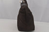 Authentic GUCCI Vintage Bamboo Shoulder Hand Bag Purse Nylon Leather Brown 0558J
