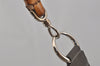 Authentic GUCCI Vintage Bamboo Shoulder Hand Bag Purse Nylon Leather Brown 0558J