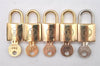 Authentic Louis Vuitton Padlock and Key 10Set Old Model LV 0558L