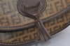 Authentic FENDI Zucchino Shoulder Cross Body Bag Purse PVC Leather Brown 0559J