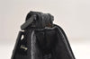 Authentic Salvatore Ferragamo Vara Shoulder Bag Purse Canvas Leather Black 0559K