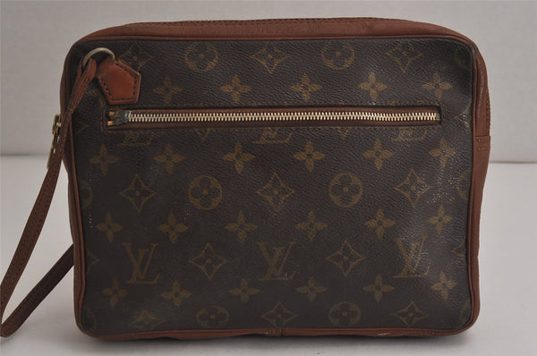 Authentic Louis Vuitton Monogram Pochette Sport Clutch Hand Bag Old Model 0562K