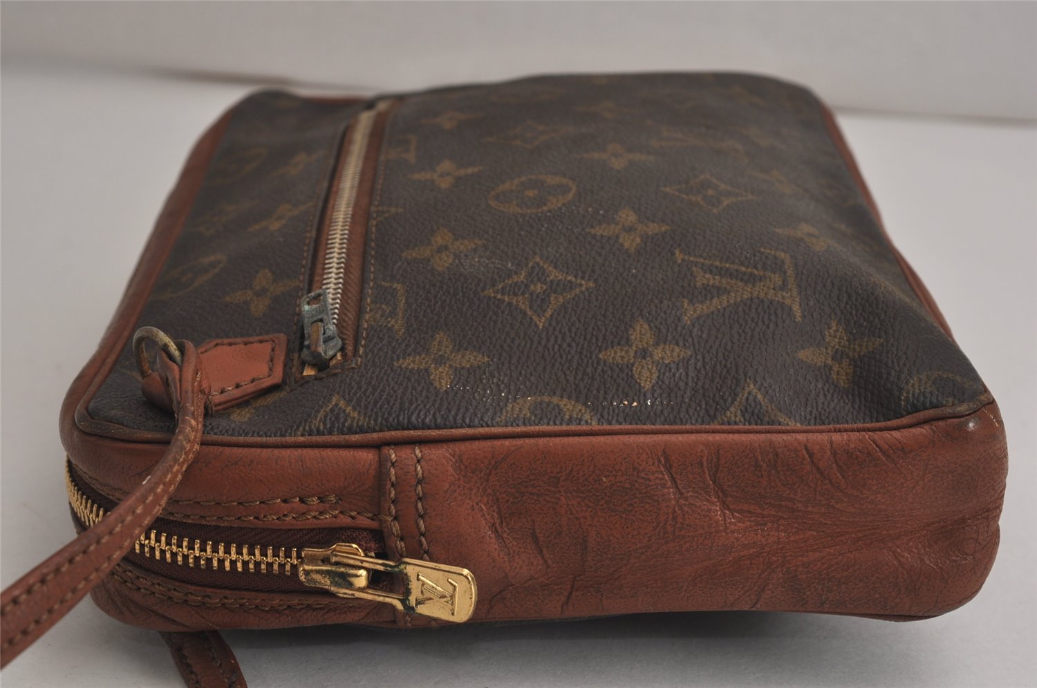 Authentic Louis Vuitton Monogram Pochette Sport Clutch Hand Bag Old Model 0562K