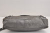 Authentic BALENCIAGA Classic The First 2Way Hand Bag Leather 103208 Silver 0563J