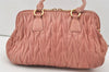 Authentic MIU MIU Matelasse Leather 2Way Shoulder Hand Bag Purse Pink 0566J