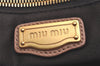 Authentic MIU MIU Leather 2Way Shoulder Hand Bag Purse Beige 0567J
