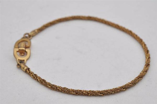 Authentic Christian Dior Vintage Chain Bracelet Gold Tone CD 0567K