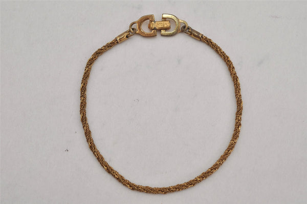 Authentic Christian Dior Vintage Chain Bracelet Gold Tone CD 0567K