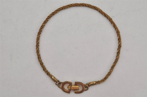 Authentic Christian Dior Vintage Chain Bracelet Gold Tone CD 0567K