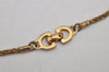 Authentic Christian Dior Vintage Chain Bracelet Gold Tone CD 0567K