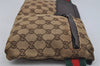 Authentic GUCCI Web Sherry Line Waist Bag GG Canvas Leather 28566 Brown 0568J