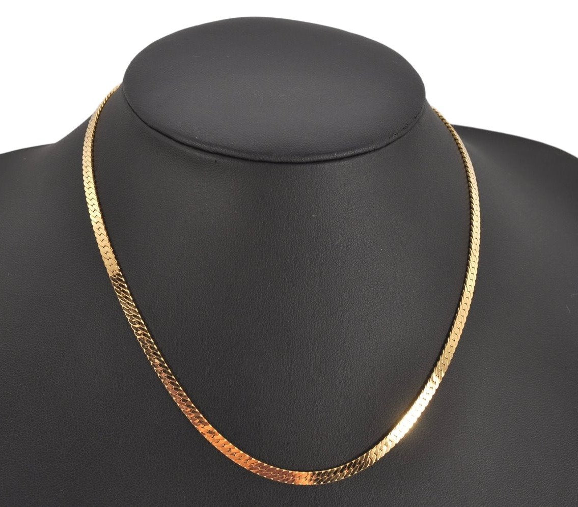 Authentic GIVENCHY Vintage Chain Pendant Necklace Gold Tone 0568K