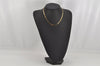 Authentic GIVENCHY Vintage Chain Pendant Necklace Gold Tone 0568K