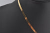 Authentic GIVENCHY Vintage Chain Pendant Necklace Gold Tone 0568K