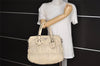 Authentic PRADA Nappa Gaufre 2Way Shoulder Hand Tote Bag Leather White 0569J