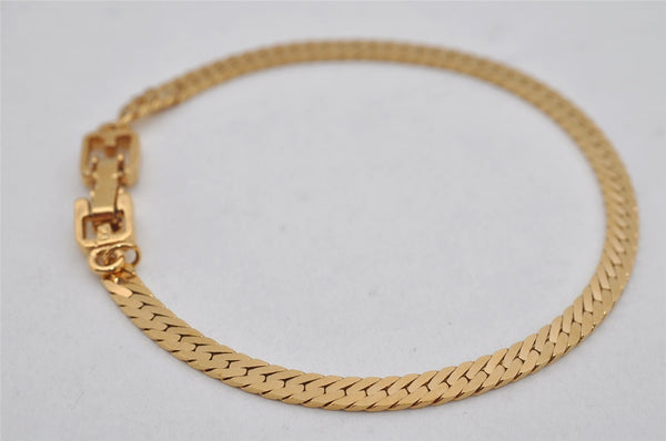 Authentic GIVENCHY Vintage Chain Bracelet Gold Tone 0569K